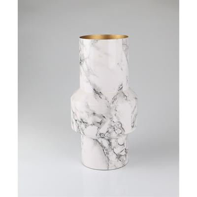 Dekovase AM DESIGN "aus Metall", grau, B:17cm H:32cm, Metall, Vasen, BxH: 17x32 cm