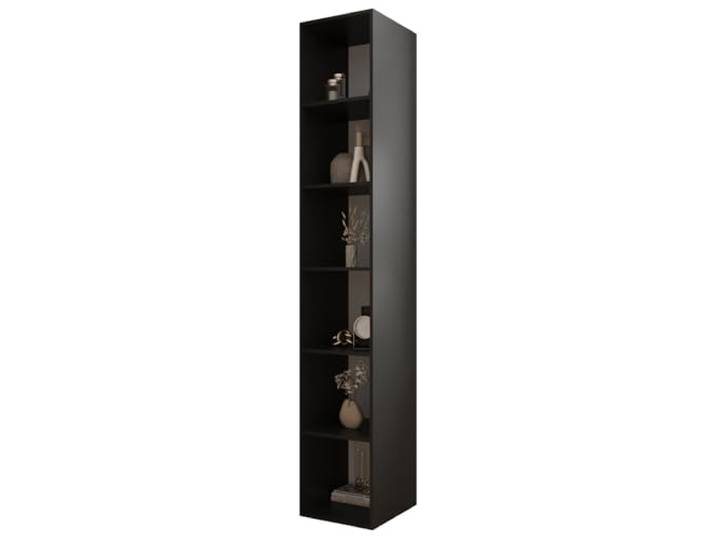 MEBLE KRYSPOL Inova 1 Bücherregal - Bibliothek Regal Säule - Aufbewahrungsmöbel - für Wohnzimmer, Schlafzimmer, Kinderzimmer - 236,7 x 40 x 45 cm - Schwarz