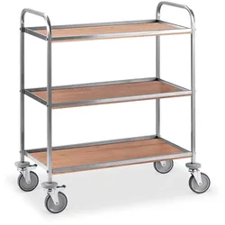 ETERNASOLID Servierwagen Purpose, 81 x 52 x 103 cm (BxTxH), 3 Böden, Eiche
