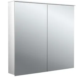 Lichtspiegelschrank flat II Lichtsegel, Aufputz, mit Waschtischbeleuchtung, 2 Tür, 800mm