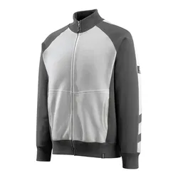 Sweatjacke "AMBERG" Unique - XL - weiß/anthrazit