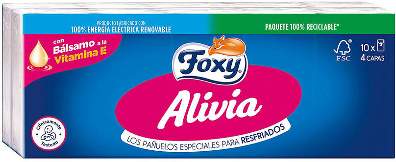 Foxy Allevia i tessuti per la cura nasale 10 x 9 u