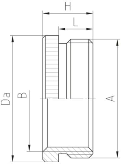 jacob Reduktion M50/M32x1,5 Messing metrisch Zubehör (M50M32)