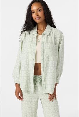 O'Neill s Leni Relaxed Geo Long Sleeve Top in Seafoam, Size XS