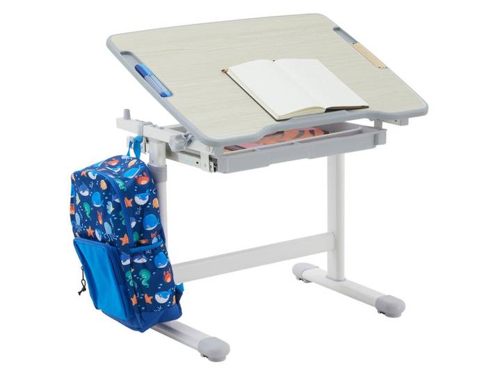 CARO-Möbel Kinderschreibtisch Vita Sonoma Eiche/grau, Sonoma Eiche, Grau, Metall, Mode, 67x54x48 cm, Babymöbel & Kindermöbel, Kinderzimmer & Jugendzimmer, Kinderschreibtische