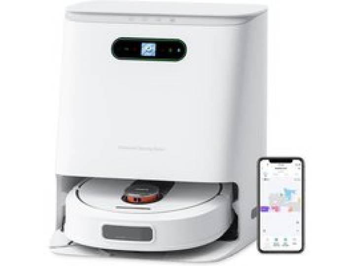 ROIDMI Eva Aspirateur robot Fonction dessuyage 3200Pa avec Station dauto-Lavage et dauto-séchage Aspirateur intelligent 3-en-1