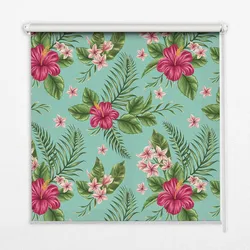 INNENROLLO - Fensterrollo - Rollo - 90x140 cm - Exotische Pflanzen