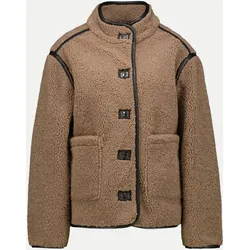 Teddyjacke mit Stehkragen Braun S