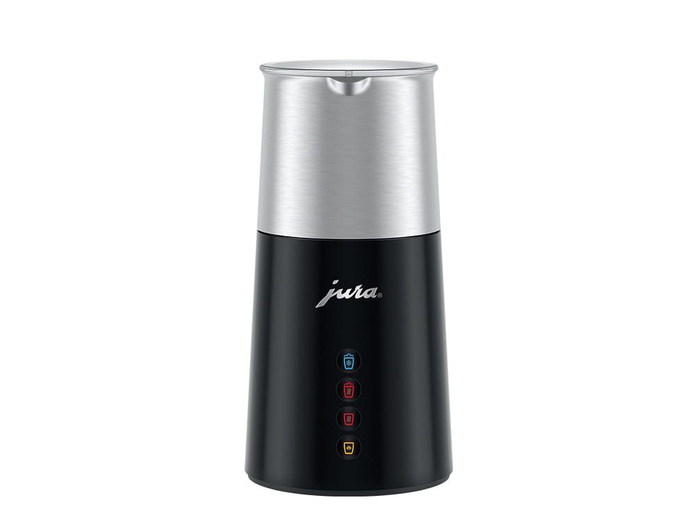 JURA 24331 Hot & Cold Milchaufschäumer Automatischer Milchaufschäumer/-wärmer ca. 360 ml (Schwarz, Silber)