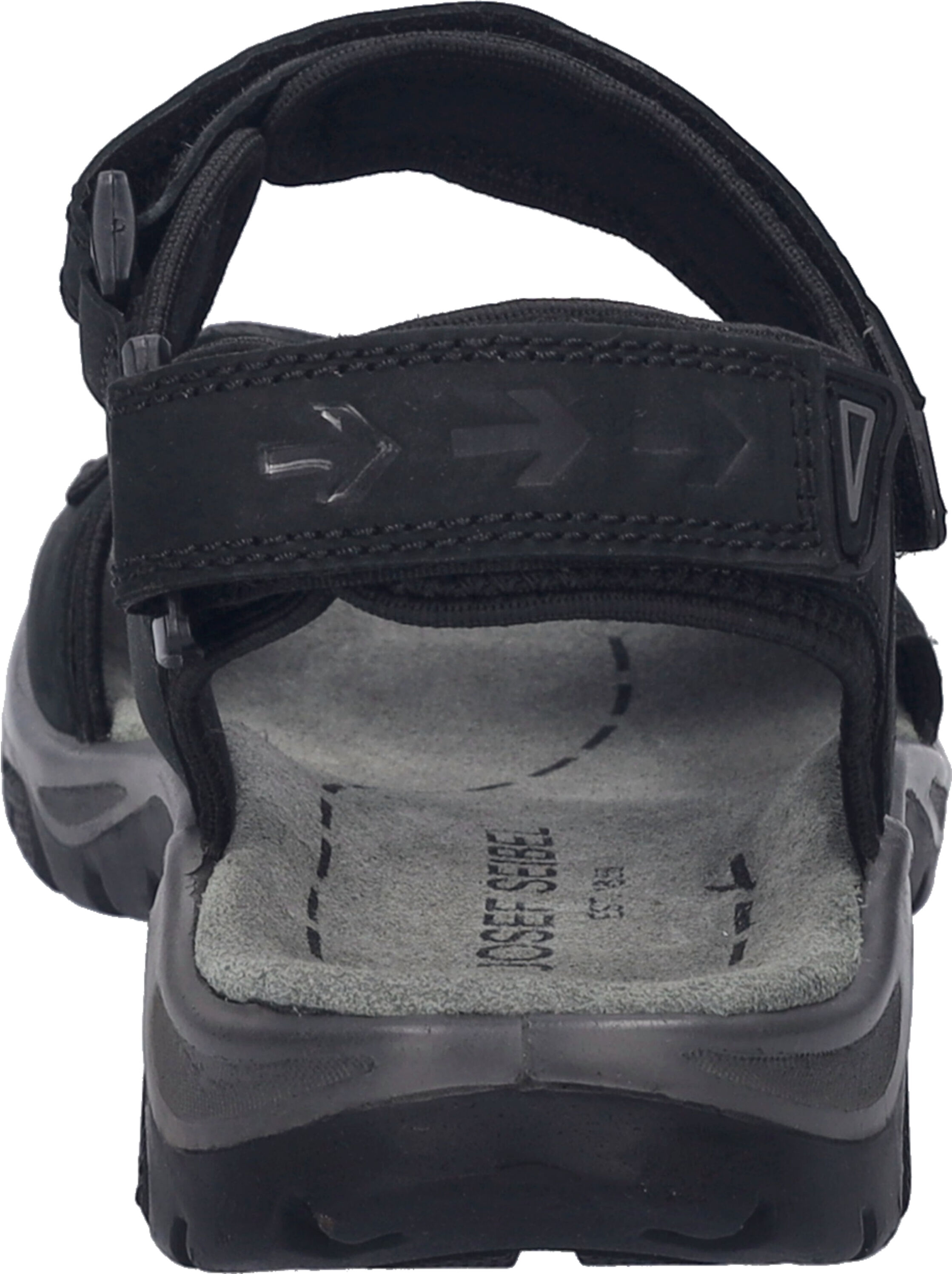 Sandale JOSEF SEIBEL "Arlo 02, schwarz", Herren, Gr. 43, schwarz, Obermaterial: 100% Rindsleder Leather cow., Schuhe Sandale