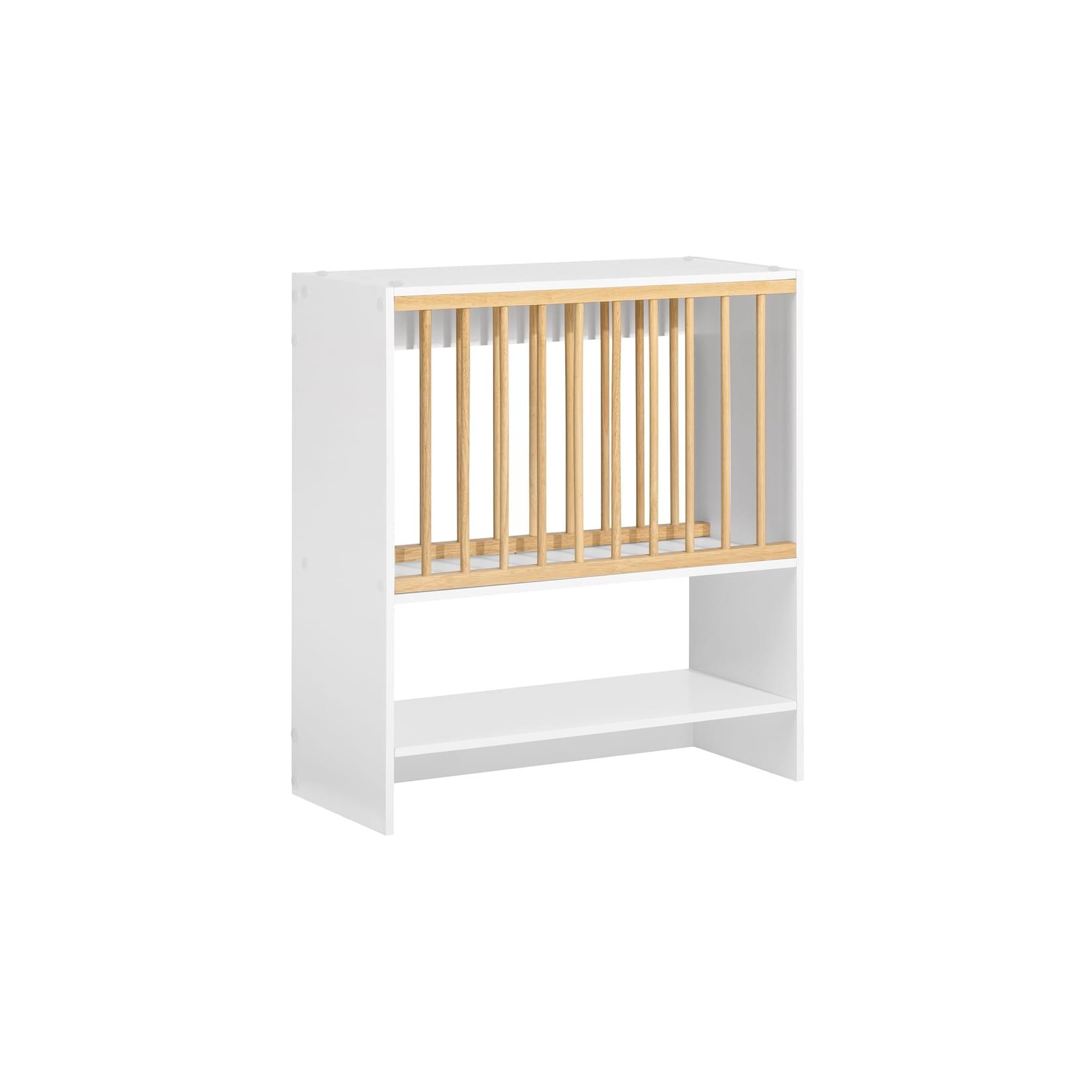 SoBuy Tellerhalter mit 7 Ablagen Weiß 24x64,01x70,99cm Funktional