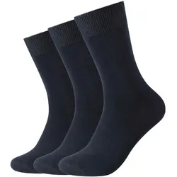 3er Pack camano Comfort Baumwoll Crew Socken 0004 - navy 43-46