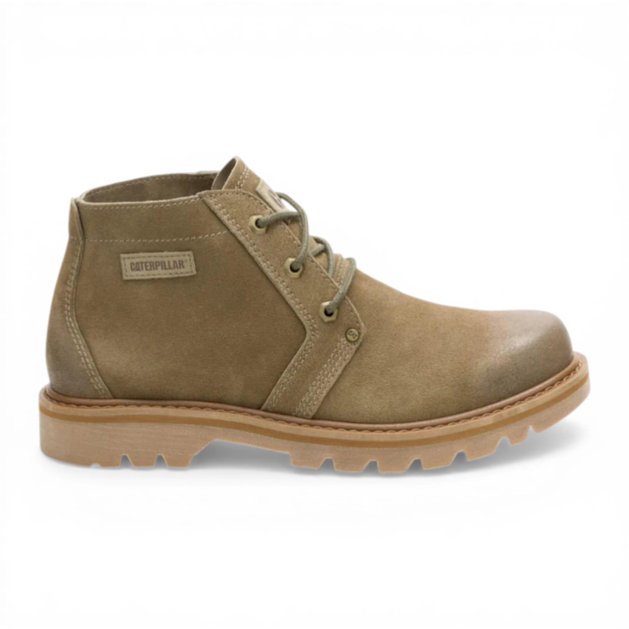 CAT (Caterpillar) Taupebruine leren wandel- en halfhoge chukka-enkellaarsjes - Grader