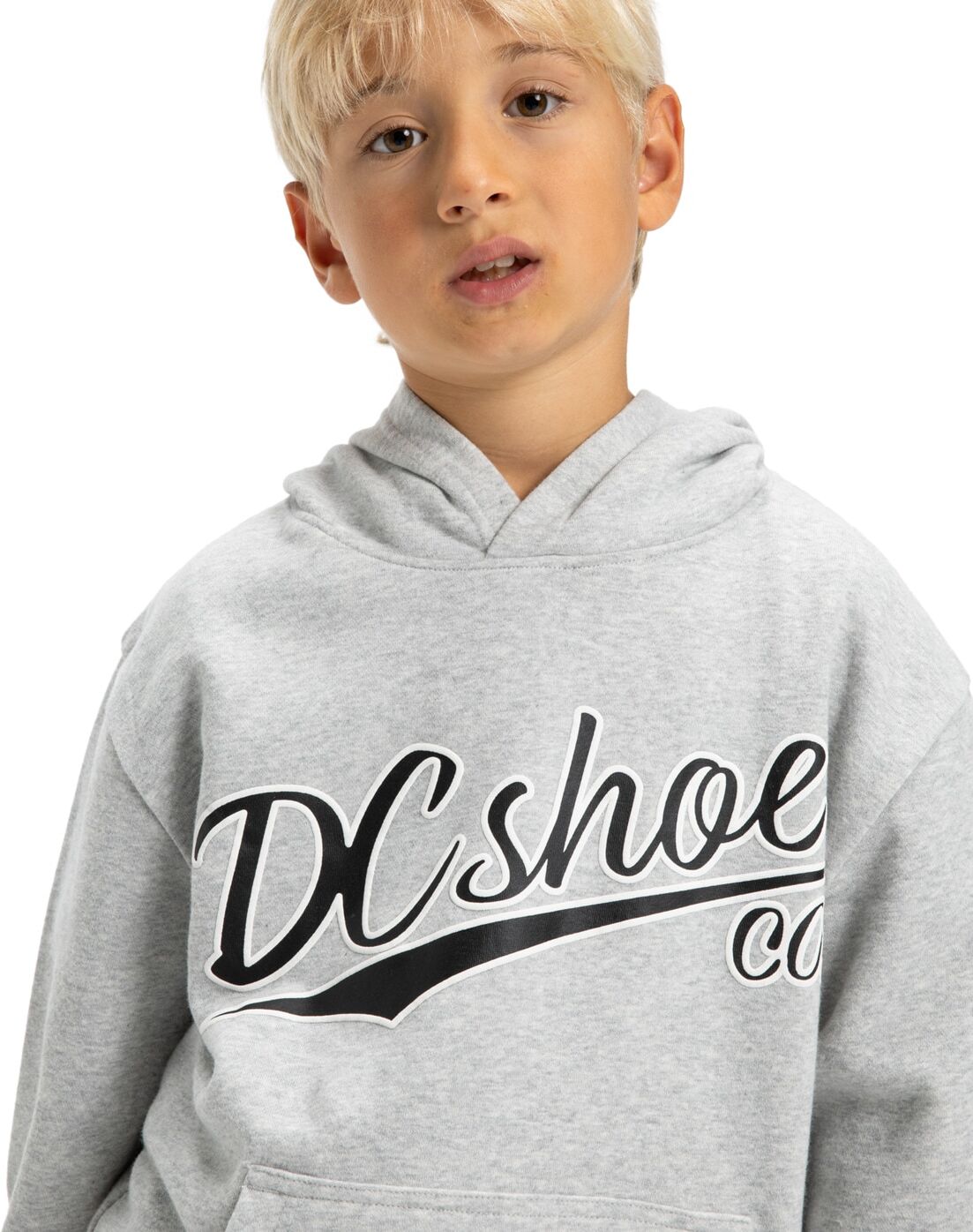 Hoodie DC SHOES "Substitute", Kinder, Gr. 10(140-148cm), grau (light erdgrau), Obermaterial: 55% Baumwolle, 25% Baumwolle, 20% Polyester., Sweatshirts Hoodie