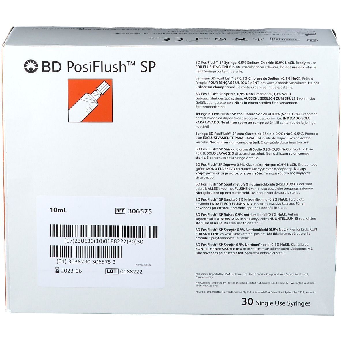 BD Posiflush SP Spülsystem Fertigspritzen 30x10 ml