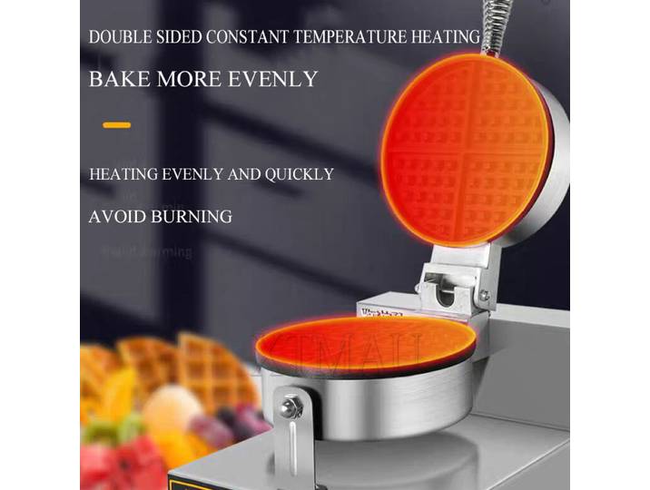 Mini gaufrier rond à chaleur unique, Machine électrique commerciale pour gaufrier les œufs, gaufrier industriel, vente en gros