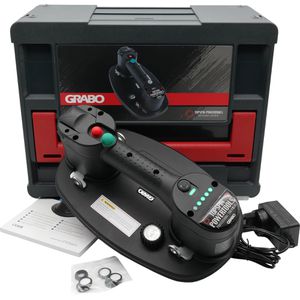 GRABO Saugheber NGPT-V2, Plus V2, Set, 1 Vakuum Saugnapf, mit Akku & Systainer, Tragkraft 120kg