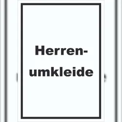 HB-Druck Herrenumkleide Schild mit Text hochkant A0 (841x1189mm)