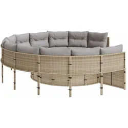 vidaXL, Gartenlounge, Patonia (Rund (pe rattan))