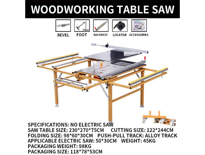 Table de travail pliante multifonctionnelle pour le travail du bois, scie de précision portable, nouveau type