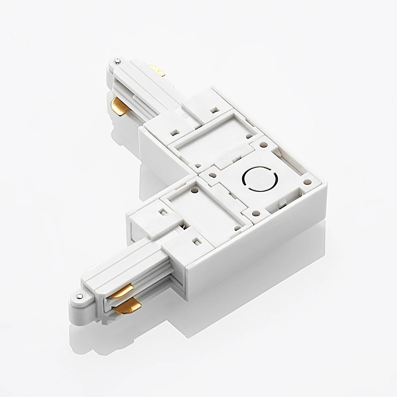 Lindby Linaro Track Hoek Connector Wit - Kunststof