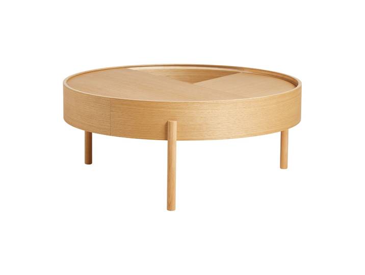 Woud Arc bijzettafel Ø89 cm Geolied eikenhout