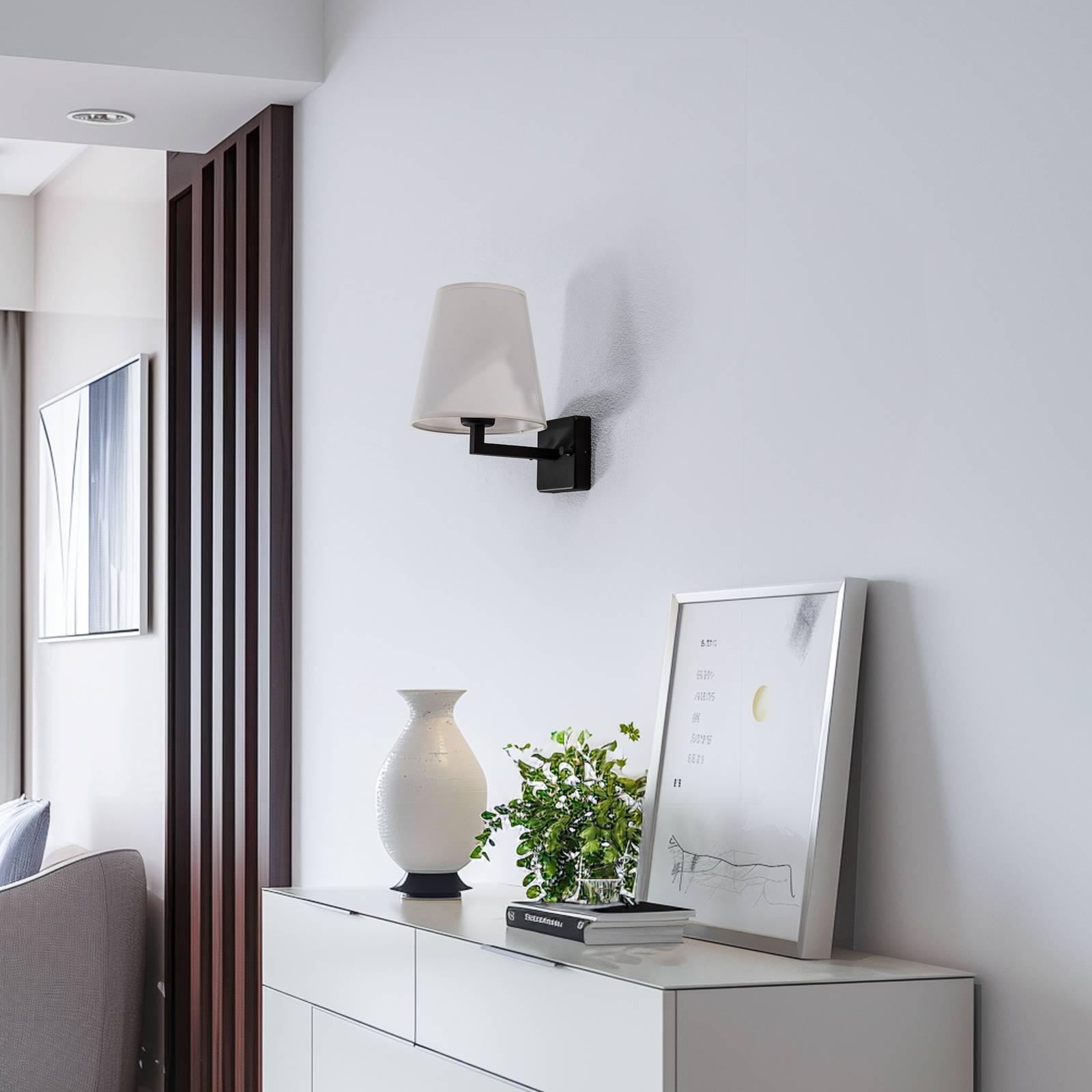 Wall Light Profil 4659 Opviq, dimmable, Black, Living / Dining Room, metal, Wall Light