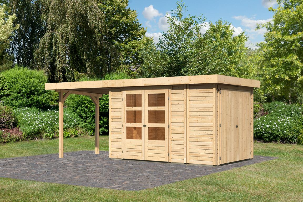 KARIBUHOLZT SH Retola 3 natur 242x217x211 mit Anbauschr. AD 2,40m Breite 16927976