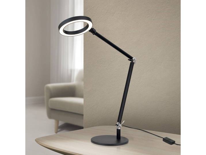ORION LED Tischlampe Ringo, dimmbar, schwarz, für Wohn- / Esszimmer, Metall, Modern