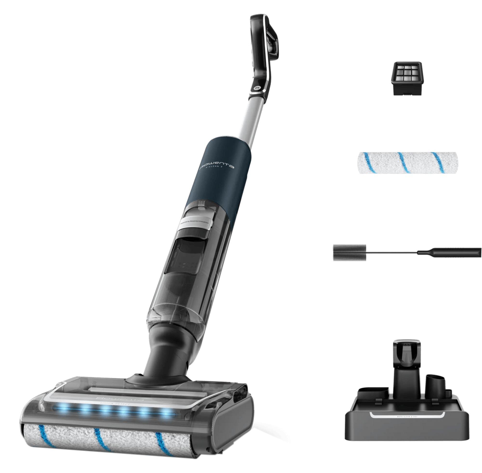 Rowenta X-Clean 7 GZ5735E0, Stabstaubsauger, Beutellos, Schwarz, Chrom, 0,5 l, Rechteckig, Trocken&Nass