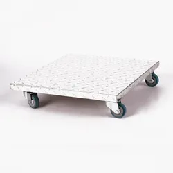 Möbelroller / Pflanzenroller (Profi) 40x40 cm, Alu, 150 kg, PU-Rolle, Marke: Szagato, Made in Germany