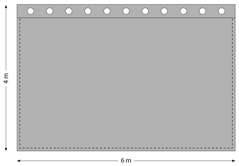 Stairville Gala Curtain 6.0x4.0m White bianco