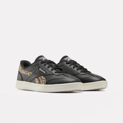 Sneaker REEBOK CLASSIC "REEBOK FORTE LOUNGER", Damen, Gr. 37,5, schwarz (schwarz, chalk, ftwrweiß), Synthetik, Schuhe Sneaker