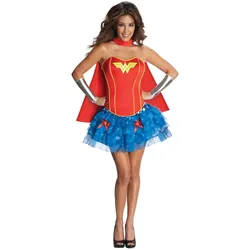 Rubies Wonder Woman Kostüm: Corset Dress Damenkostüm (M)