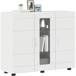 vidaXL, Kommode + Sideboard, Calonica (Sideboard mit Glastür) (30.50 x 30.50 x 73 cm)