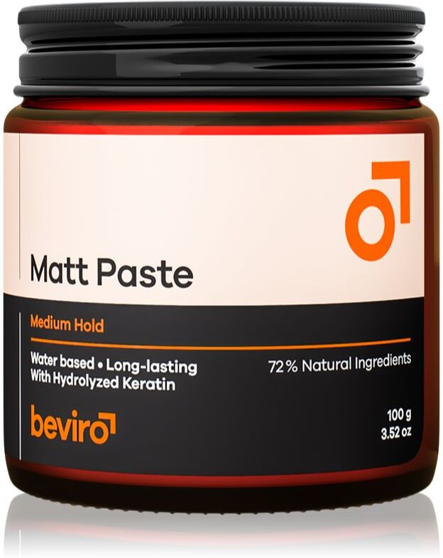 Beviro Matt Paste Medium Hold pâte pour cheveux Matt 100 ml