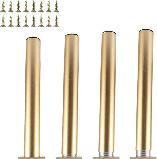Famanu verstelbare meubelpoten, set van 4, goud, hoogte: 20 cm