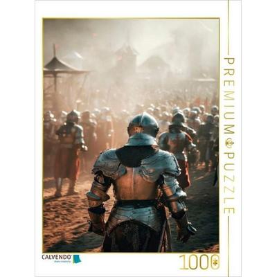 CALVENDO Puzzle Ritter - Der Ruf zum Kampf | 1000 Teile Lege-Größe 64 × 48 cm Foto-Puzzle für glückliche Stunden