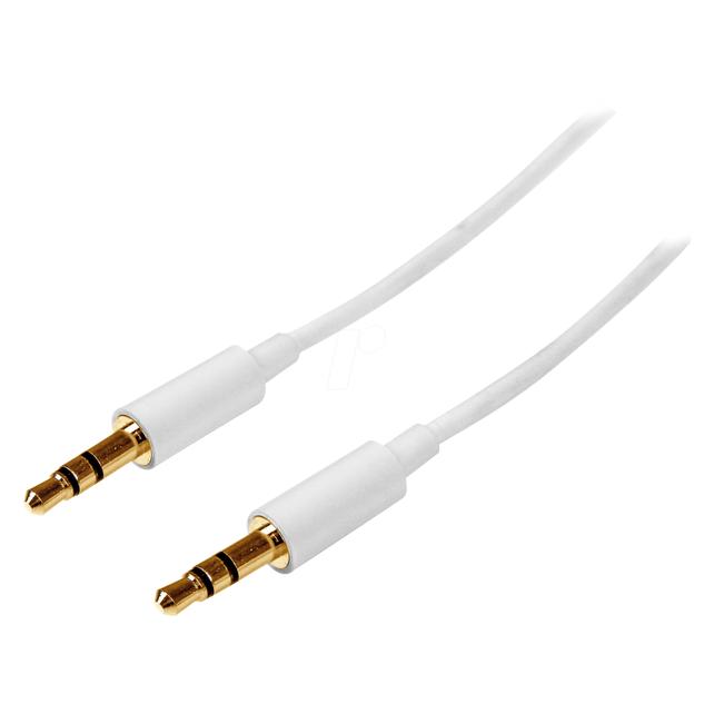 StarTech Slim 3.5mm Stereo Audio Cable (2 m, AUX Kabel) (MU2MMMSWH)