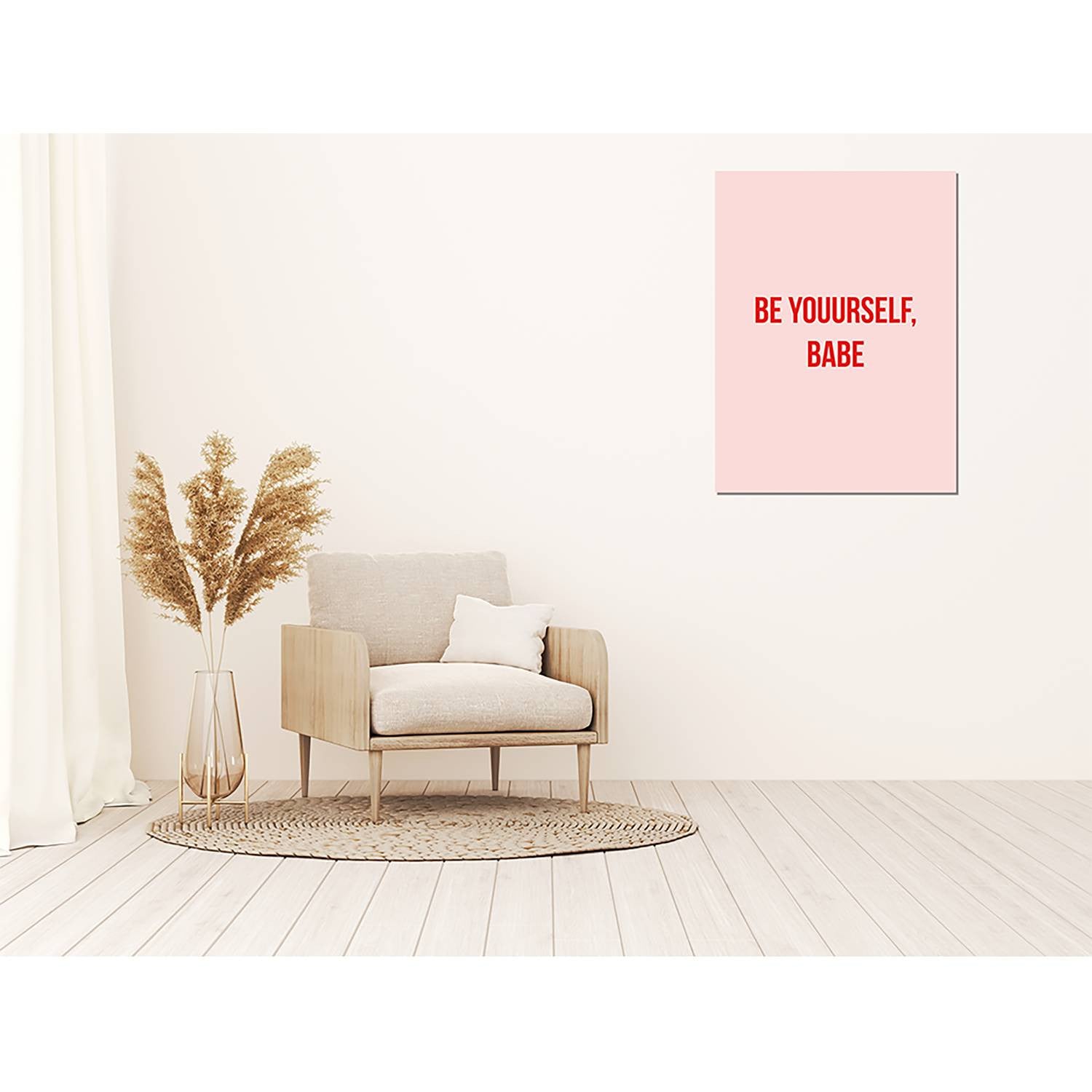 home24 Be yourself aluminium dibond wanddecoratie multicolor 50 x 60 cm