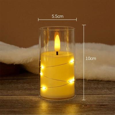 Inspired Living Realistic LED Flameless Candle Battery Operated Flickering LED Candle For Home Wedding Party Camping Decor 10cm