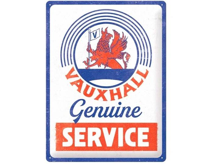 Metalen Bord 30 x 40 cm Vauxhall - Genuine Service