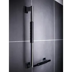 emco system 2 Winkelgriff, rechts 90 Grad, mit ruschhemmender Ummantelung chrom / schwarz, 357021207 357021207