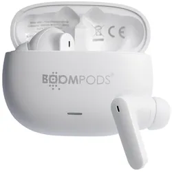 Boompods Bluetooth Earbuds 5.3 ANC Open Ear Sport IPX4 (ANC, 6 h, Kabellos), Kopfhörer, Weiss