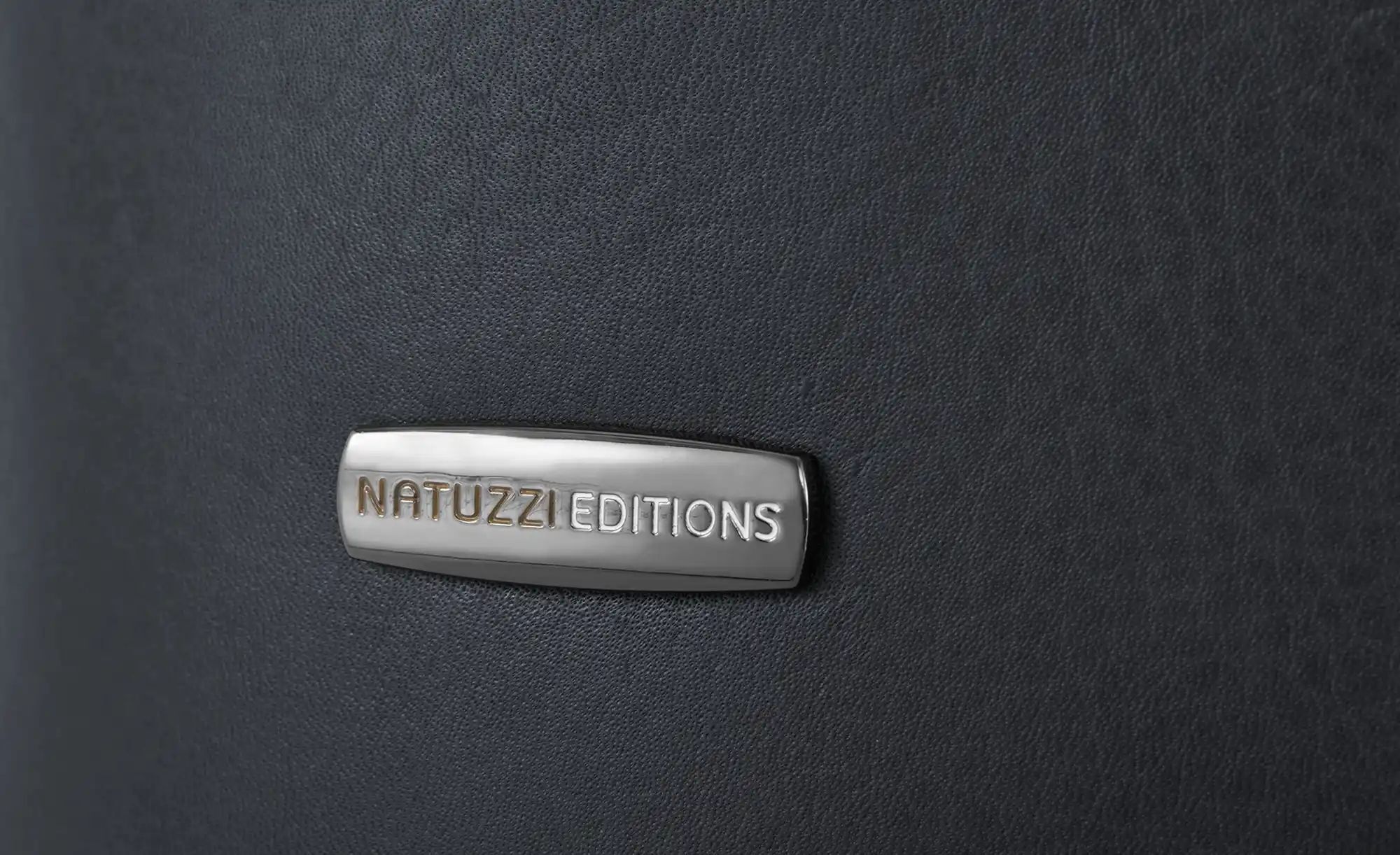 Natuzzi Editions Ledersofa mit Kopfteilverstellung Portento ¦ blau ¦ Maße (cm):