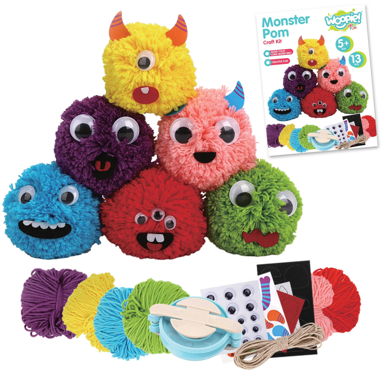 Woopie Art&fun Monster Pom creatieve kit