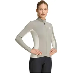adidas Tempo 3-Streifen langärmliges Radtrikot Damen KS6894 - silver pebble M