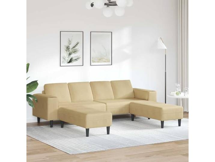 ZQQLVOO Sofa Cordstoff Grau-Grün 250 cm 3-Sitzer Federkissen, Schwarze Füße, Atmungsaktiv, Pflegeleicht, Modernes Design