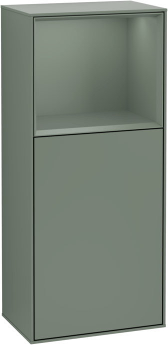 Villeroy und Boch Finion Seitenschrank G500GMGM 41,8x93,6cm, links, Emotion, Regal oben Olive Matt, Olive Matt Lacquer