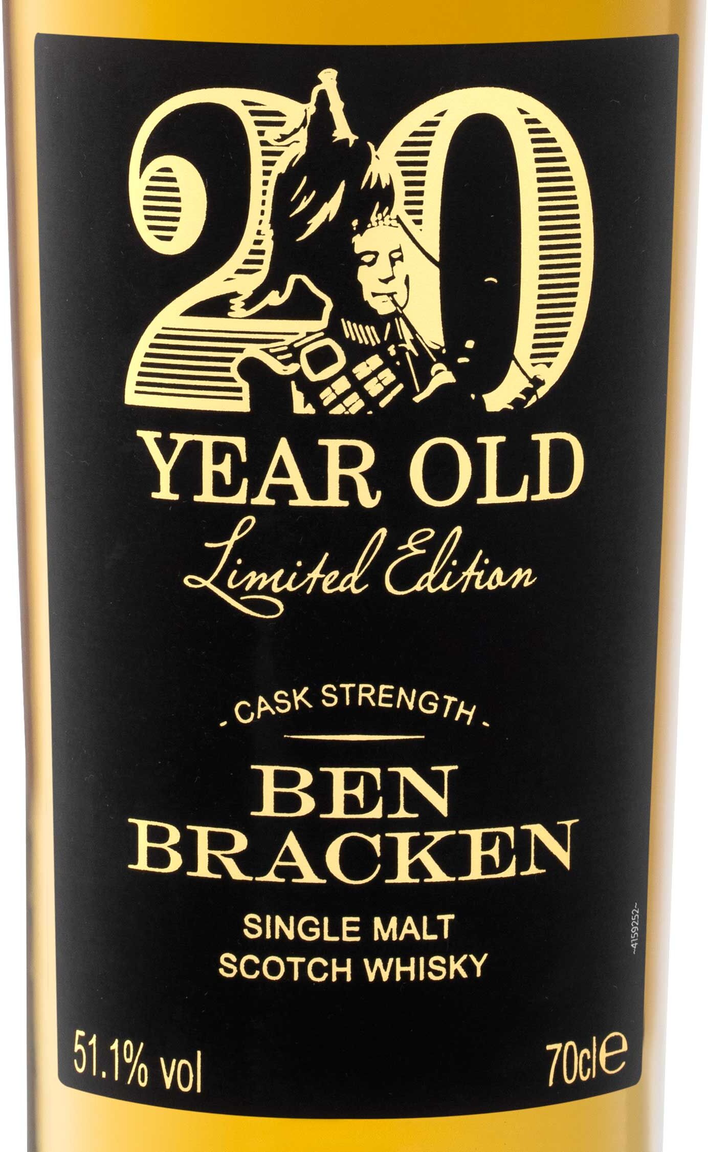 BEN BRACKEN Peated Single Malt Scotch Whisky Limited Edition Cask Strength 20 Jahre 51,1% Vol
